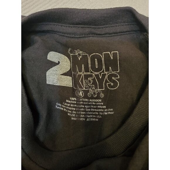 2 Monkeys Black T Shirt Medium sku12 - Picture 3 of 3